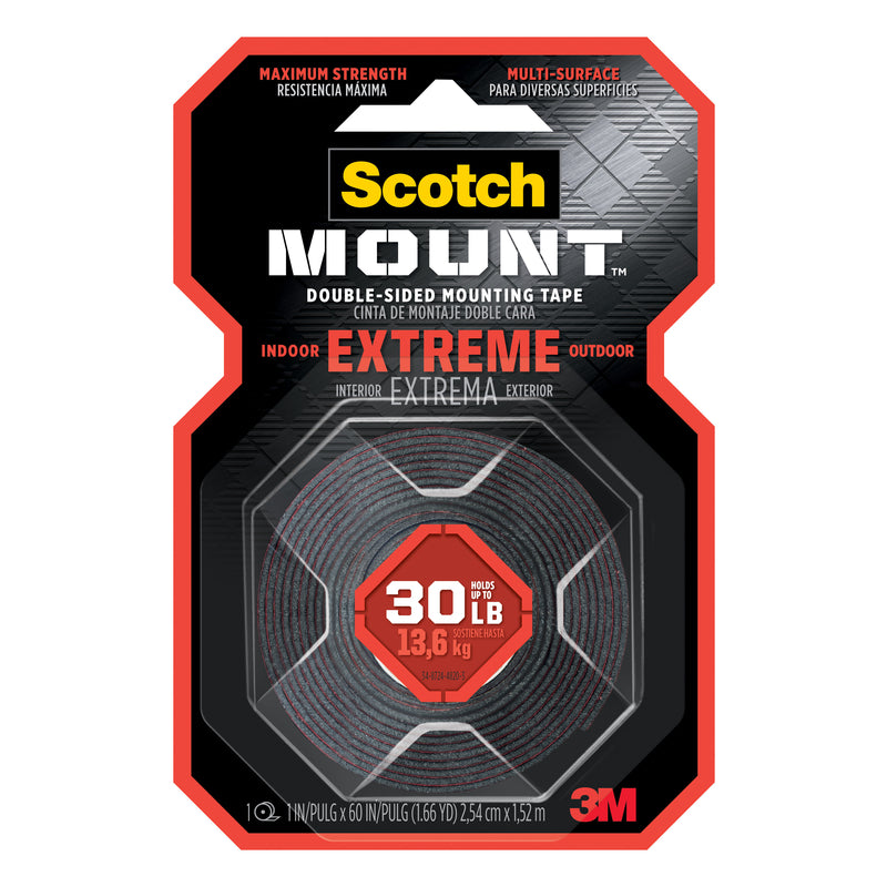 3M Scotch-Mount Double Sided Mounting Tape - Black