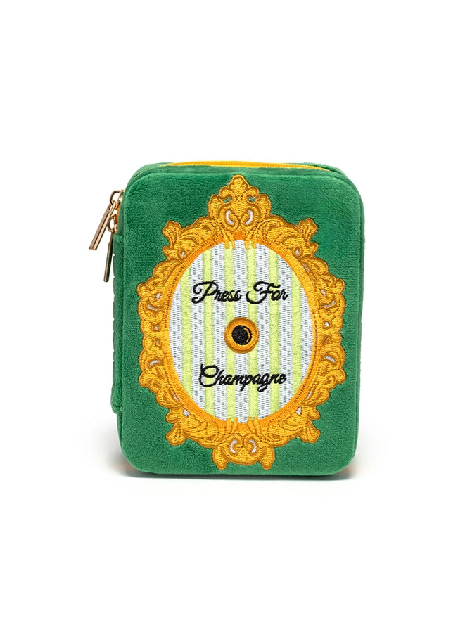 Living Royal "Press For Champagne" Velvet Jewelry Case