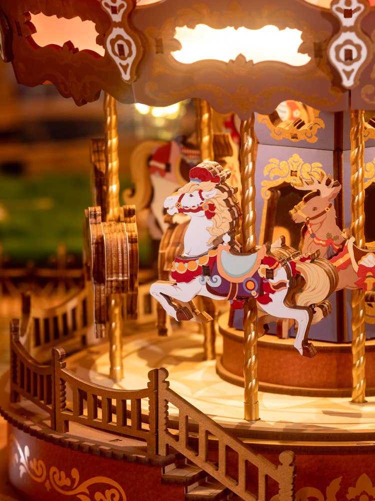 Robotime DIY Music Box 3D Classic Carousel