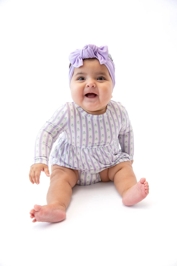 Goosies Kid's Lilac Ribbons Bodysuit Dress