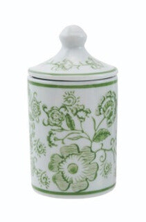 Hazel Mazel Green Hand-Stamped Stoneware Spice Jar