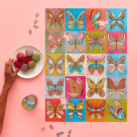 WerkShoppe - 1000 Piece Jigsaw Puzzle - Butterfly Tiles
