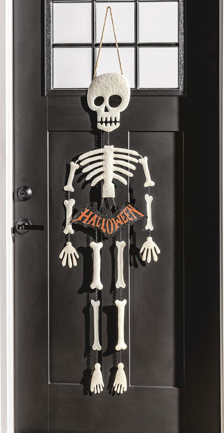Glitter Skeleton Door Hanger