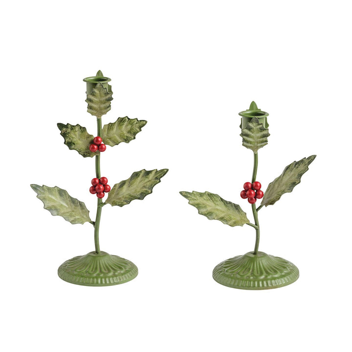 Holly Candlestick