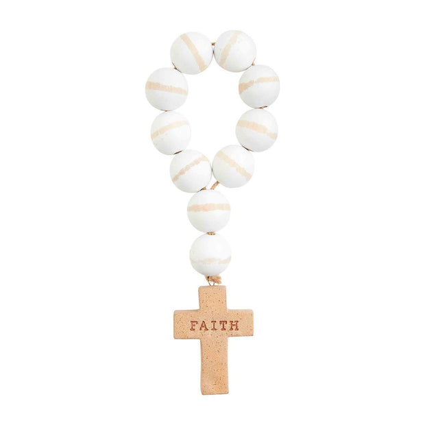 Terracotta Beads with Cross Accents