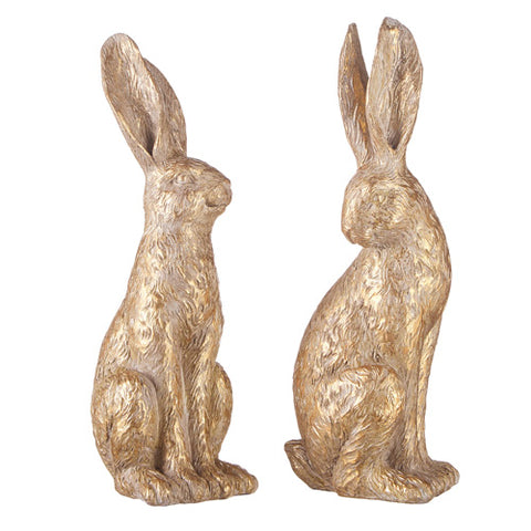 Gold Leaf Rabbit Figure - Assorted