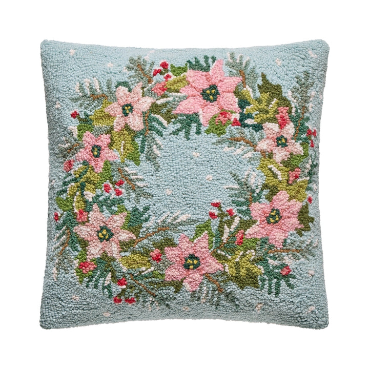 Peking Handicrafts Holiday Wreath Hook Pillow