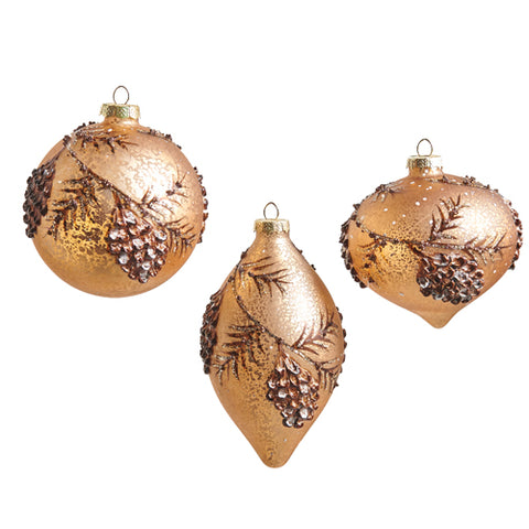 Textured Pinecone Ornament - Assorted