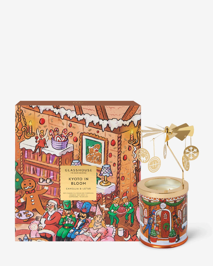 Glasshouse Fragrance Kyoto In Bloom Candle & Spinning Carousel