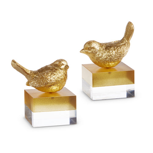 Two-Toned Gold Bird Paperweight - Assorted