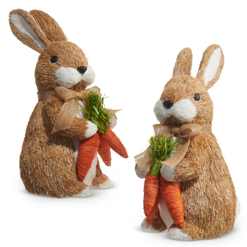 Sisal Bunny with Carrot Figure - Large
