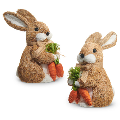 Sisal Bunny with Carrot Figure - Small