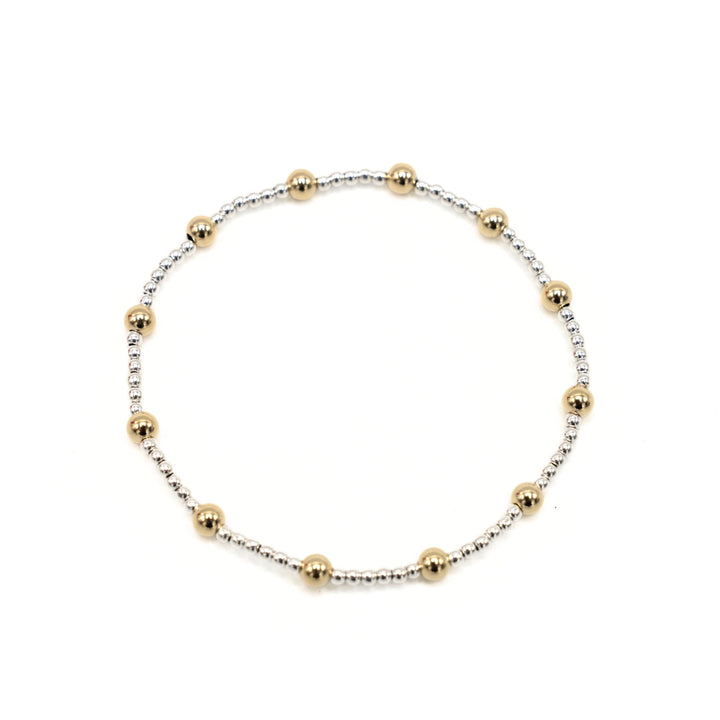 Erin Gray Malibu Mix Collection 14k Gold-Filled and Sterling Beaded Bracelet