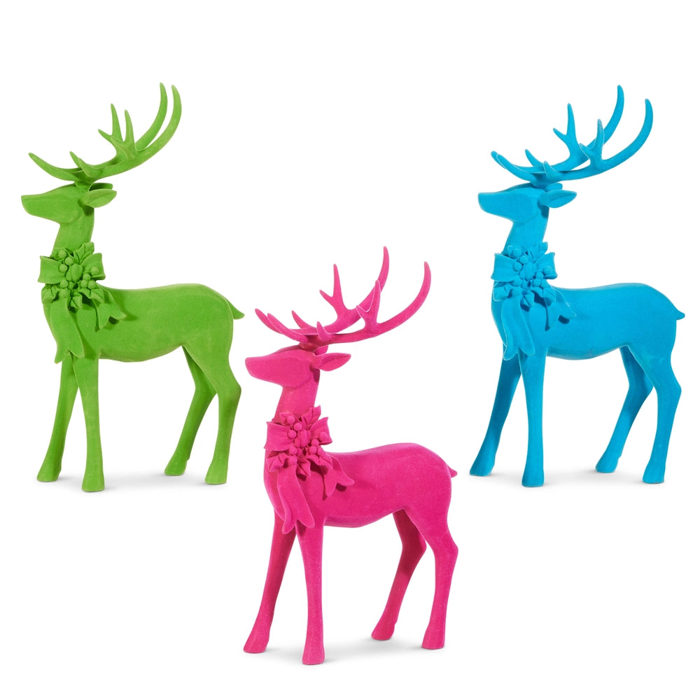 14" Flocked Deer
