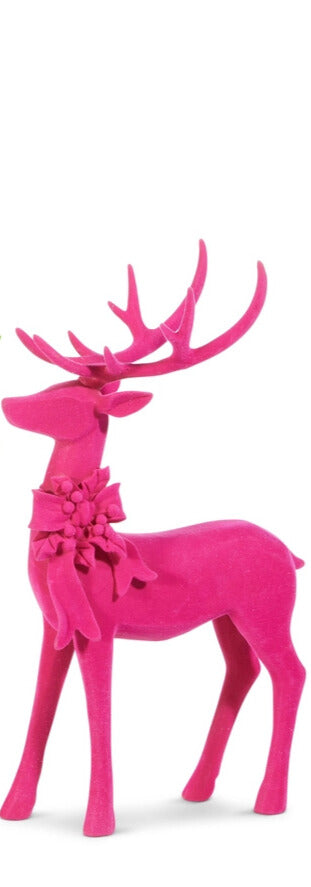 14" Flocked Deer