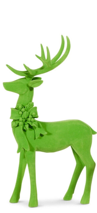 14" Flocked Deer