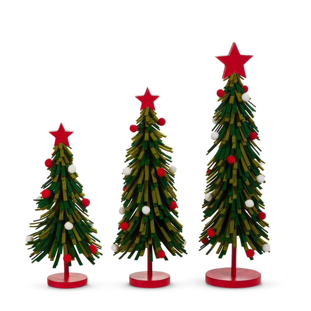 Red and Green Felt Tree