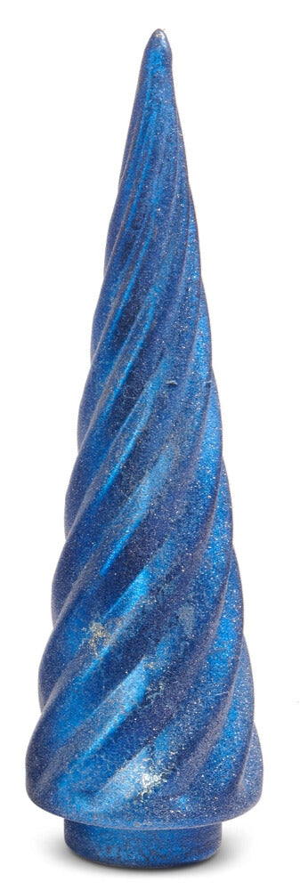 Lighted Blue Sugar Tabletop Tree