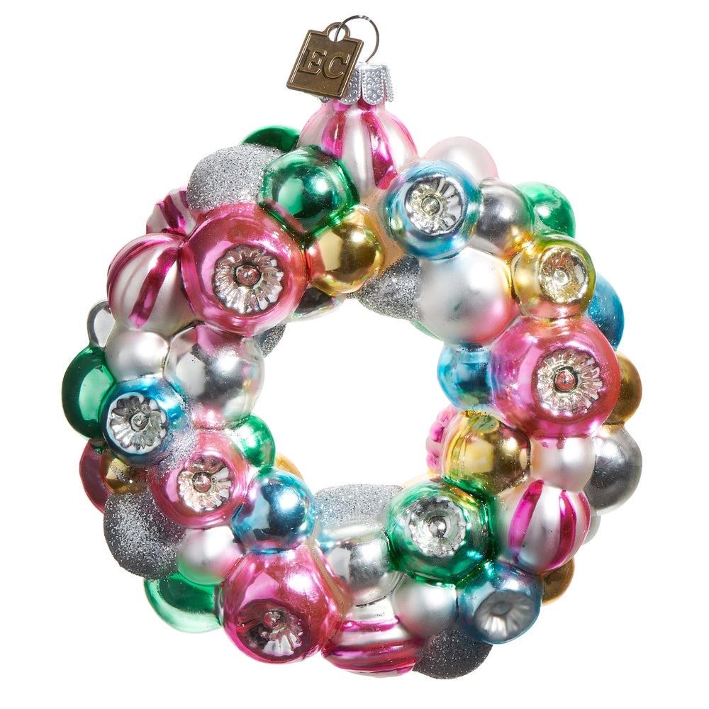 4.5" EC Multicolor Wreath Ornament