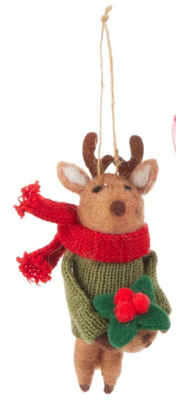 Dressed Deer Ornament