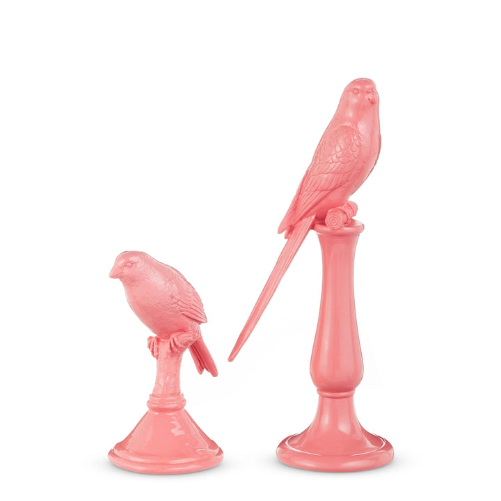 Pink Birds on Pedestal