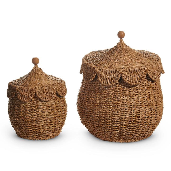 Natural Lidded Basket