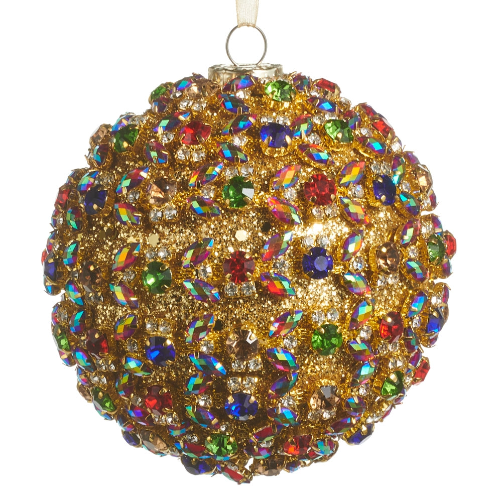 Multi Jewel Crusted Ball Ornament