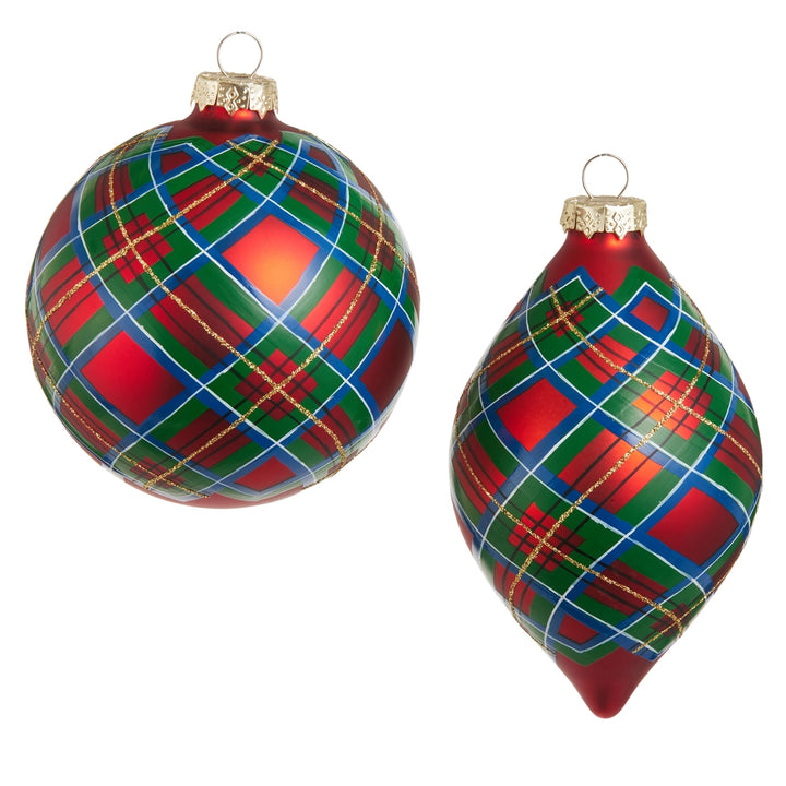 4" Plaid Ornament