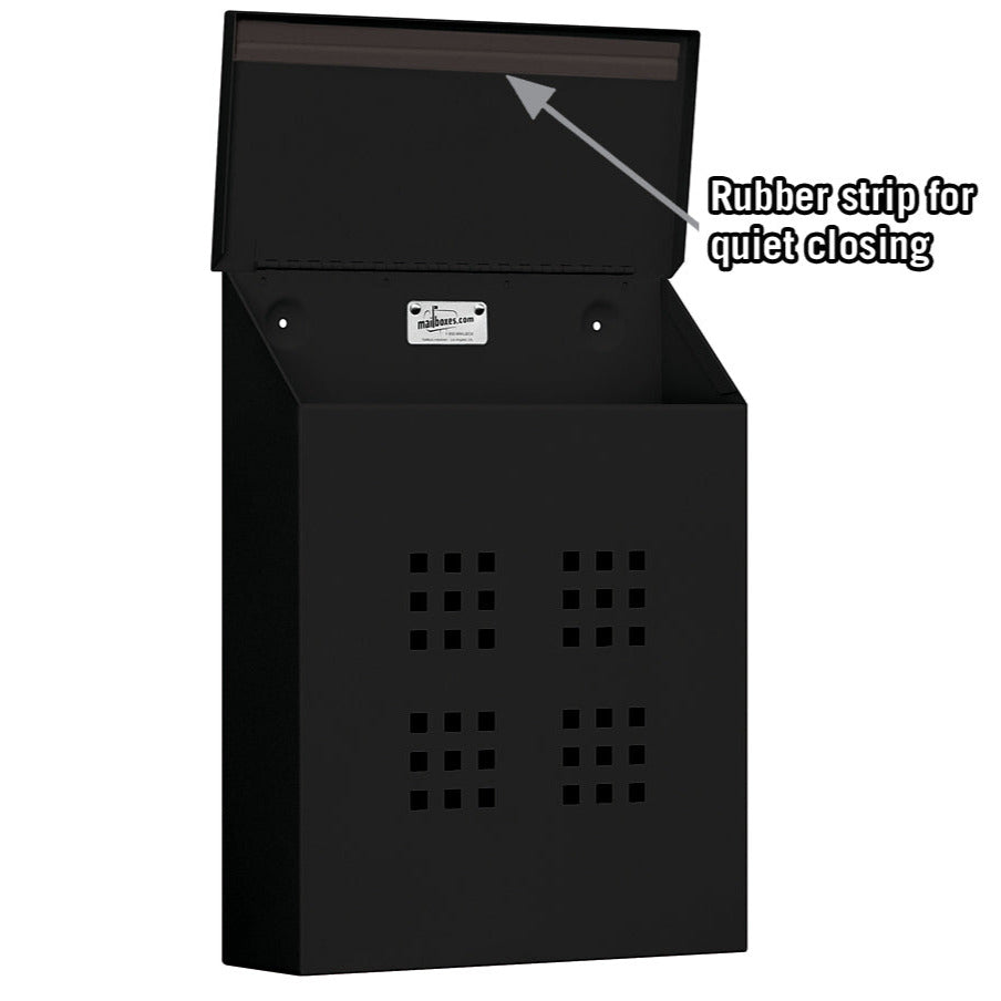Decorative Traditional Vertical Mailbox Black