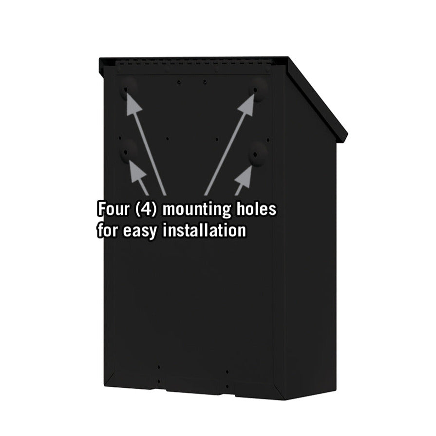 Decorative Traditional Vertical Mailbox Black