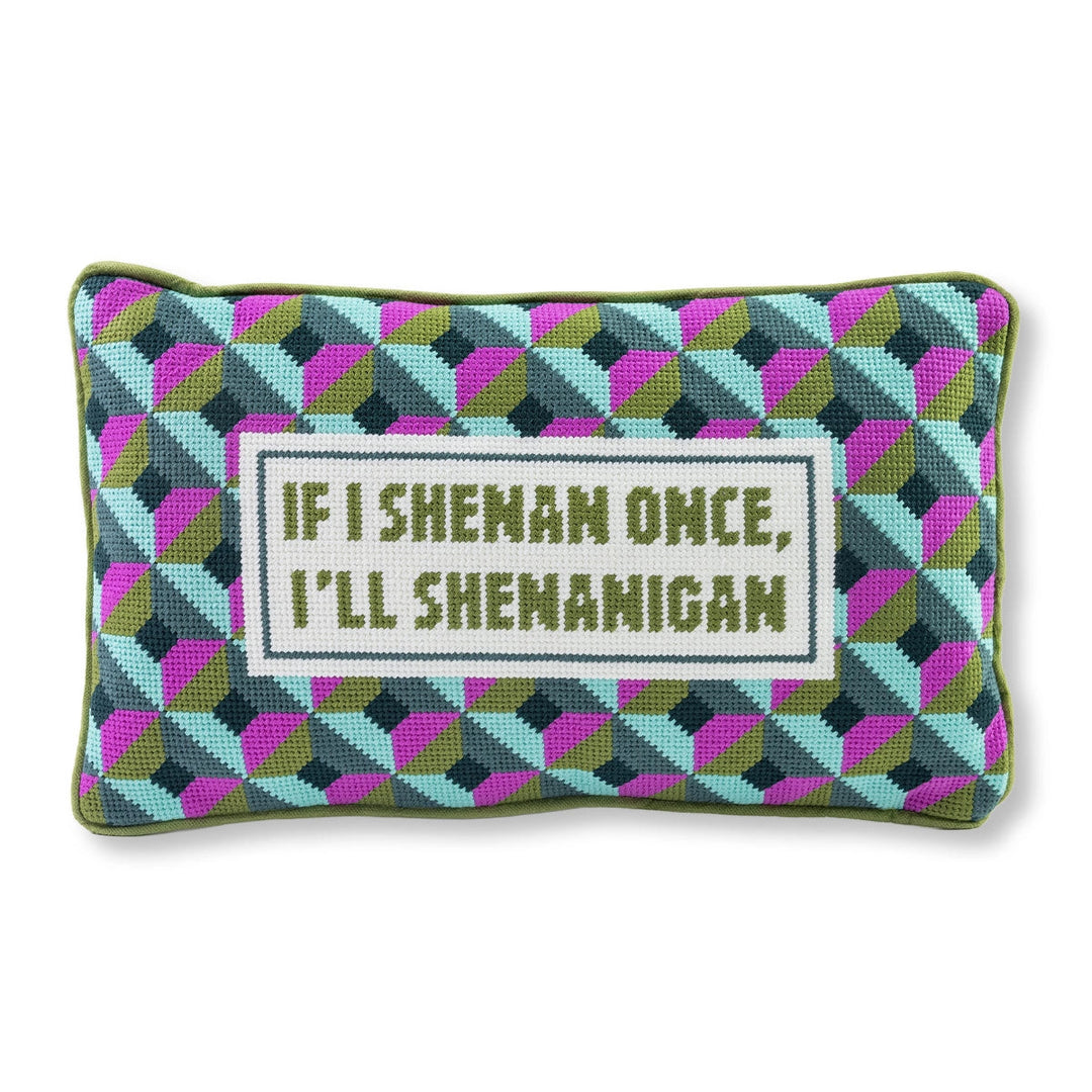Furbish Studio "Shenanigans" Needlepoint Pillow