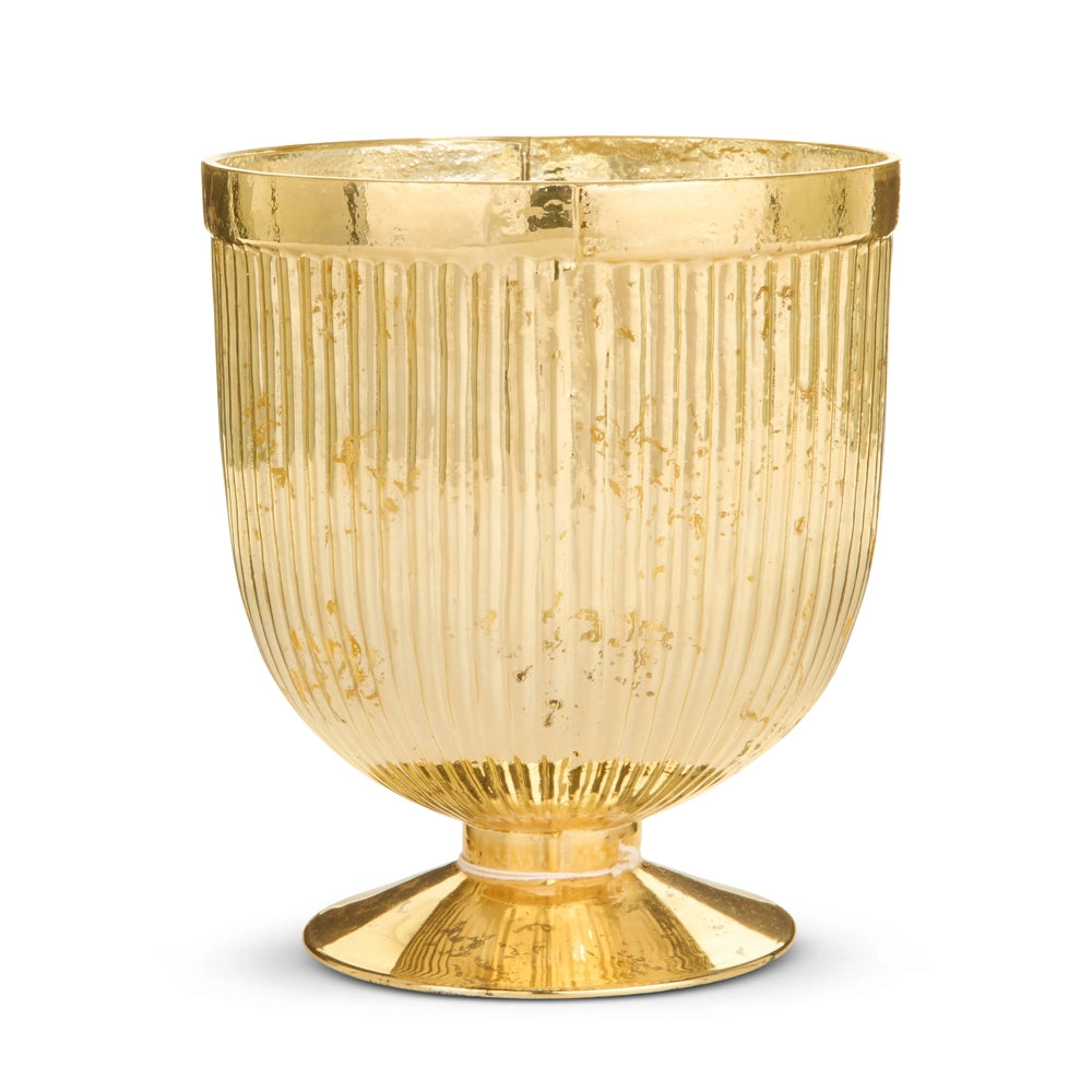 Gold Mercury Glass Footed Container