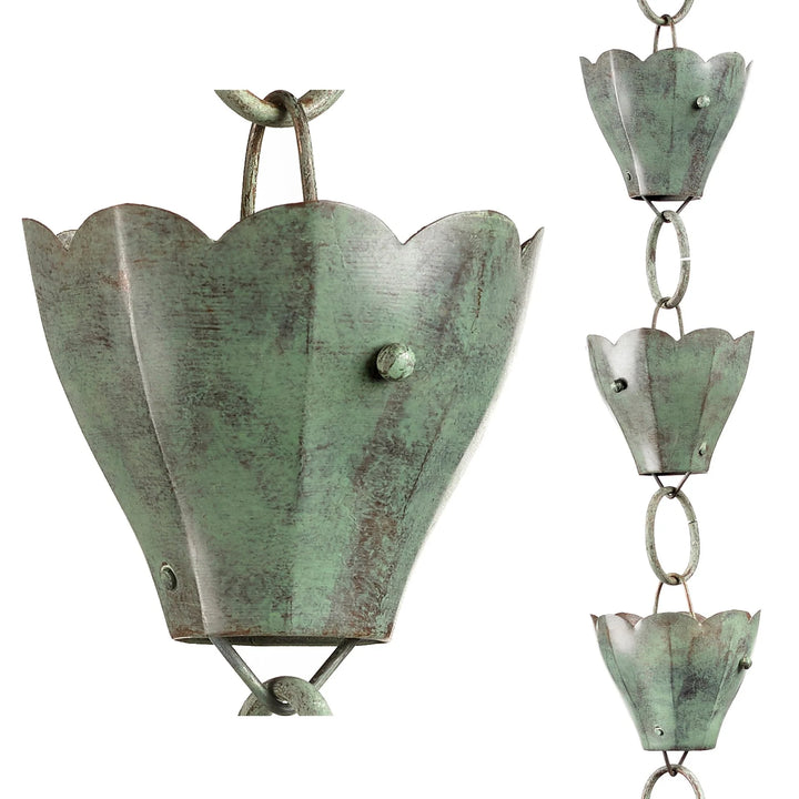 Tulip Rain Chain Verde 8.5 ft
