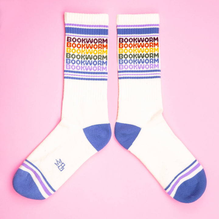 Gumball Poodle Bookworm Vintage Rainbow Crew Socks