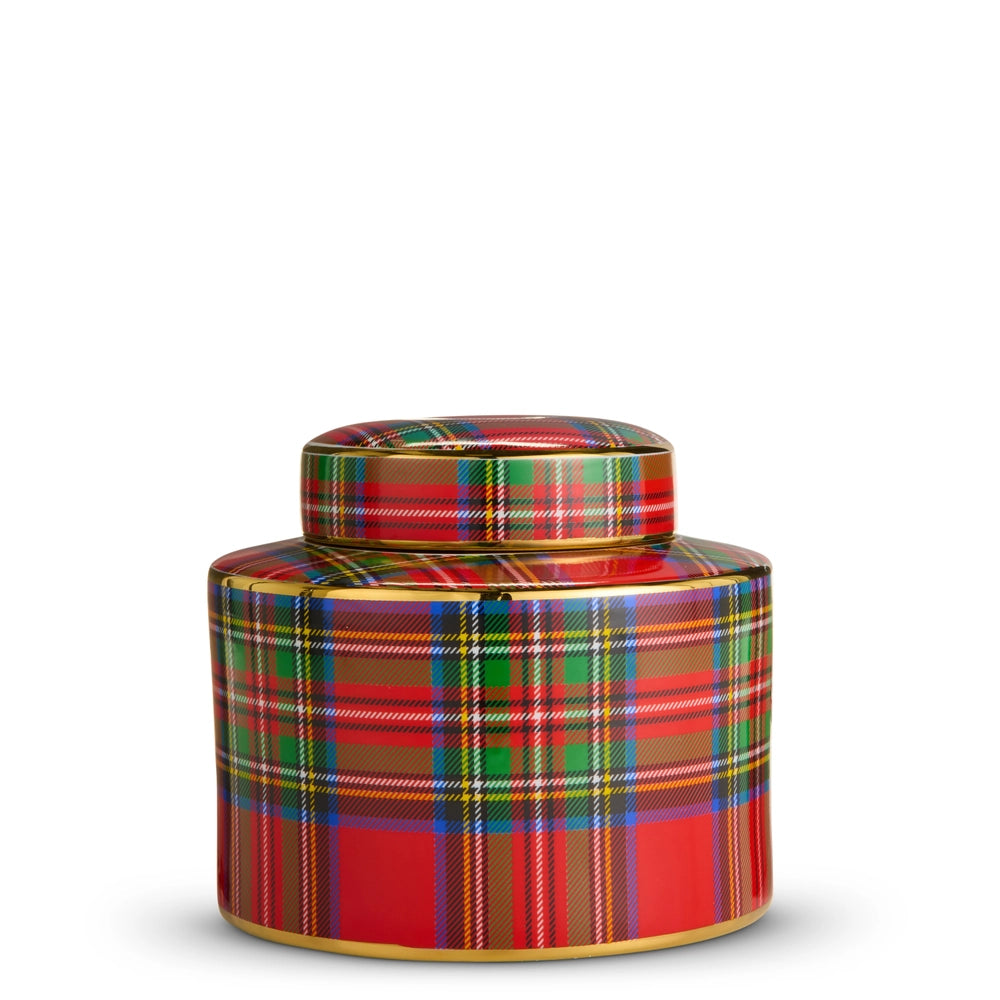 Tartan Plaid Decorative Jar