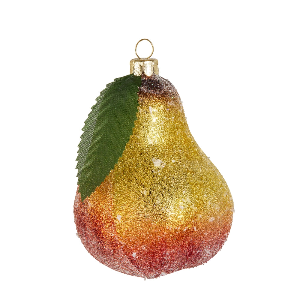 3.75" Glittered Pear Ornament