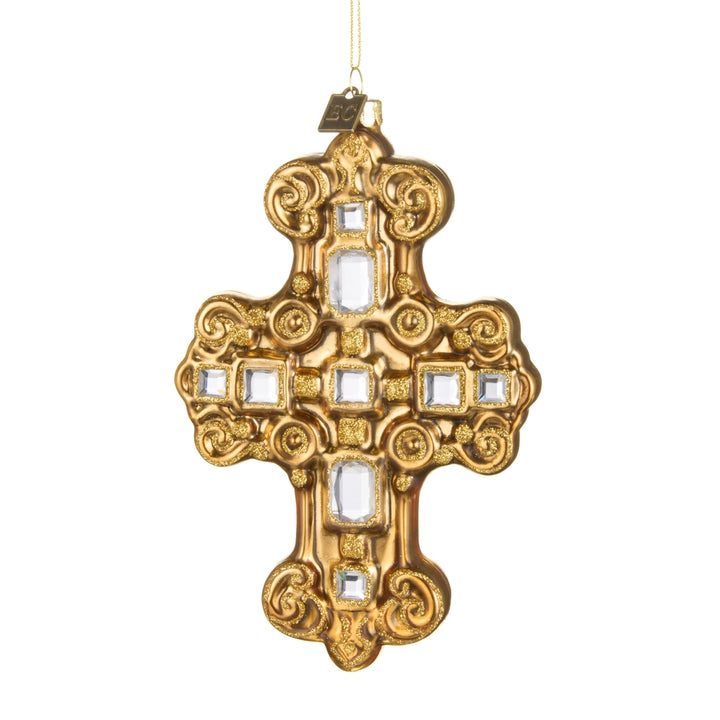 6.25" EC Jeweled Cross Ornament