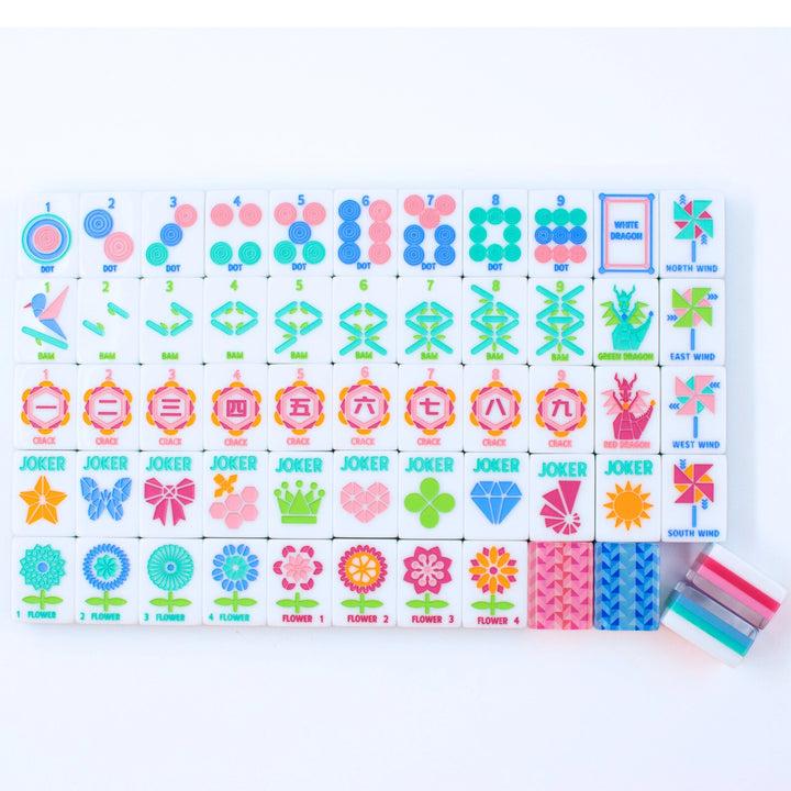 My Fair Mahjong Crystal Prism Blue Tile Set