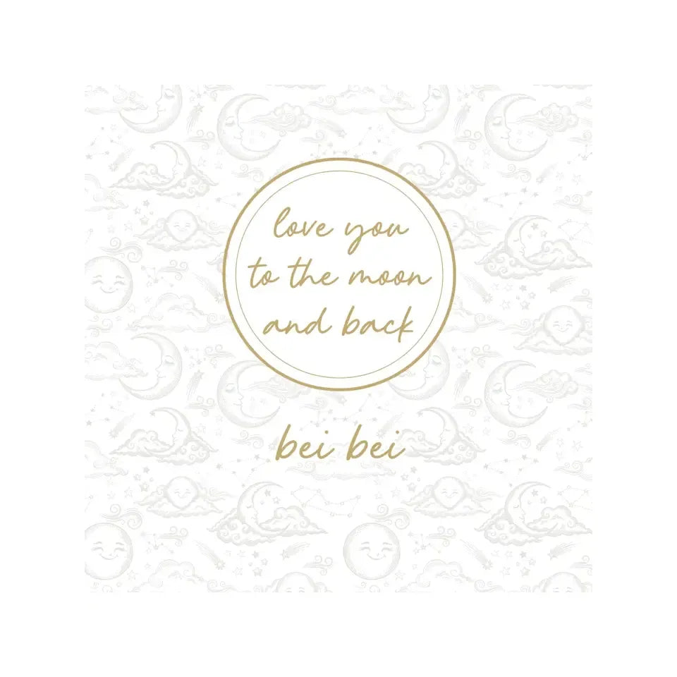 Bei Bei Faux Fur Blanket "Love You To the Moon" Toile Moonlight
