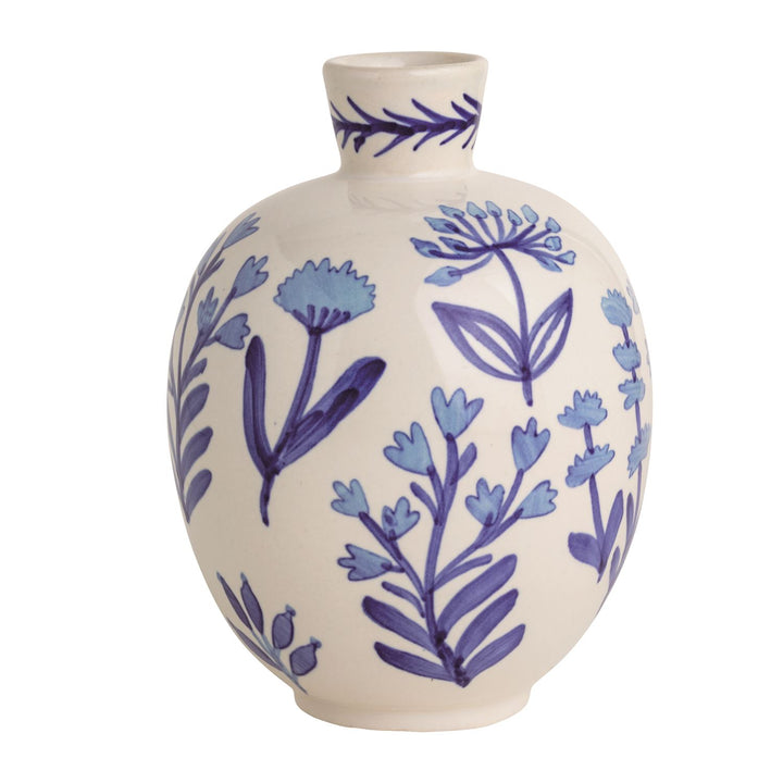 Blue Floral Bud Vase