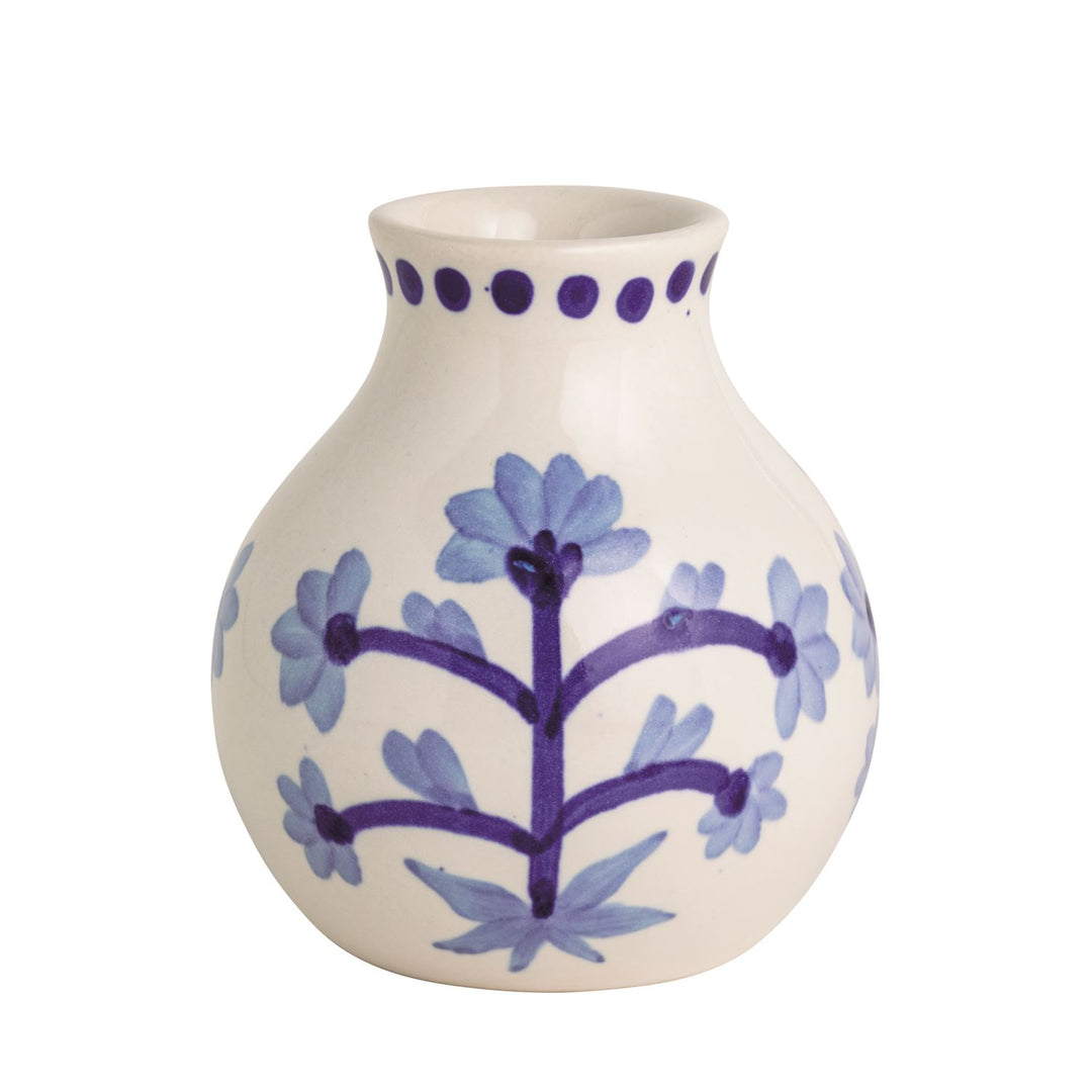 Blue Floral Bud Vase