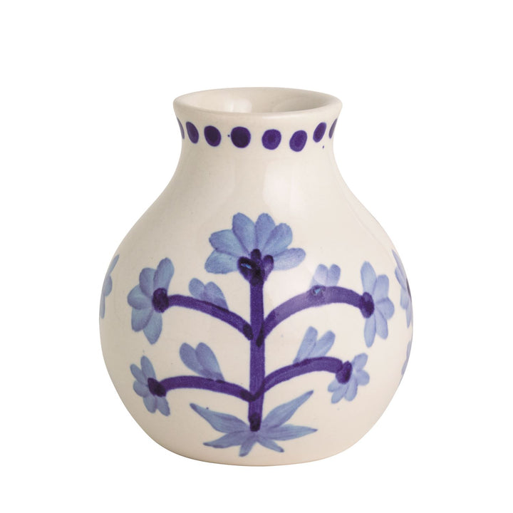 Blue Floral Bud Vase