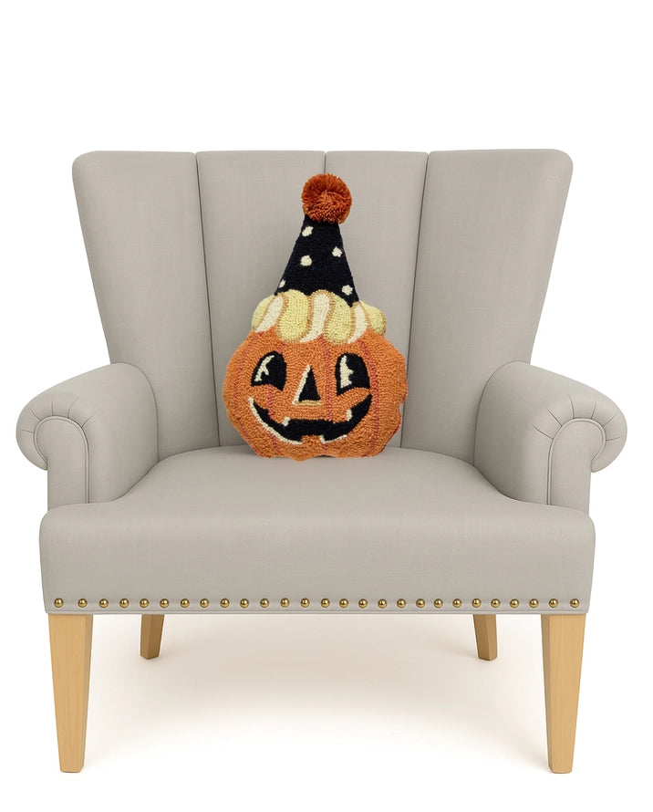 Peking Handicrafts Retro Pumpkin Shaped Hook Pillow