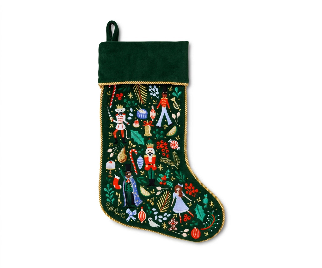 Rifle Paper Co. Nutcracker Embroidered Stocking