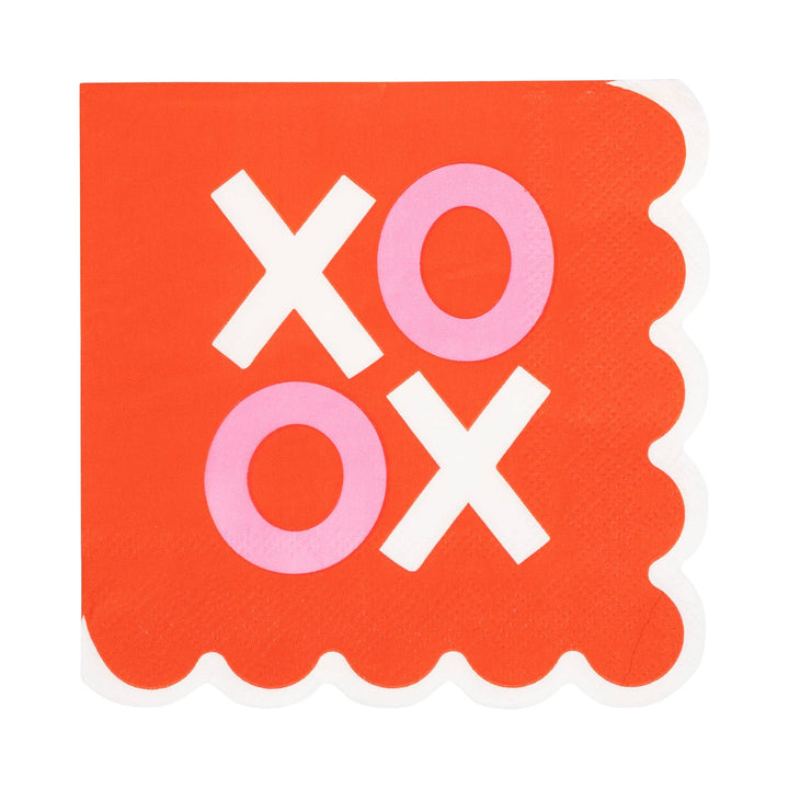 My Mind’s Eye Scalloped XOXO Cocktail Paper Napkin