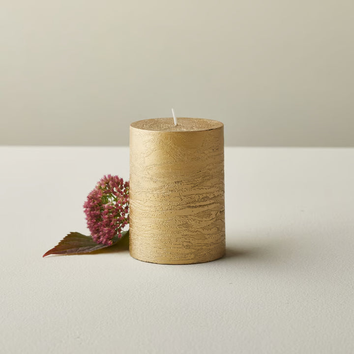 Gold Pillar Candle