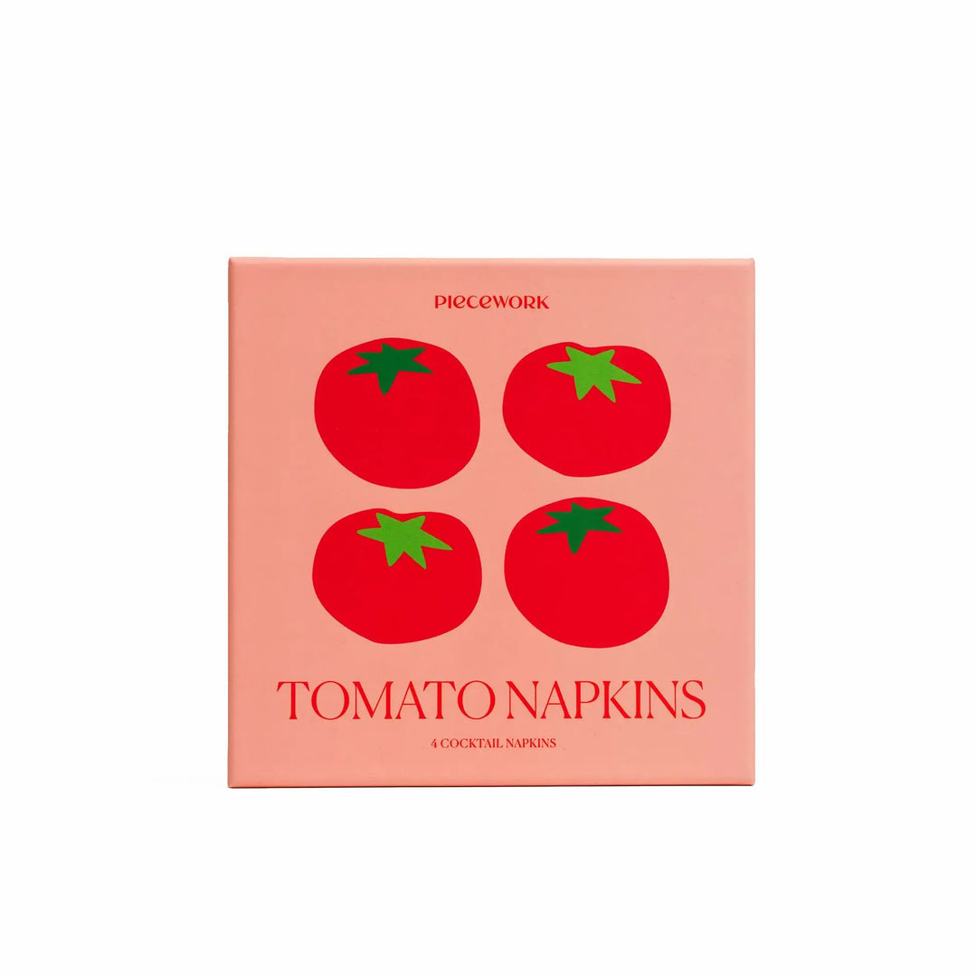 Piecework Puzzles Tomato Cocktail Napkins Set of 4