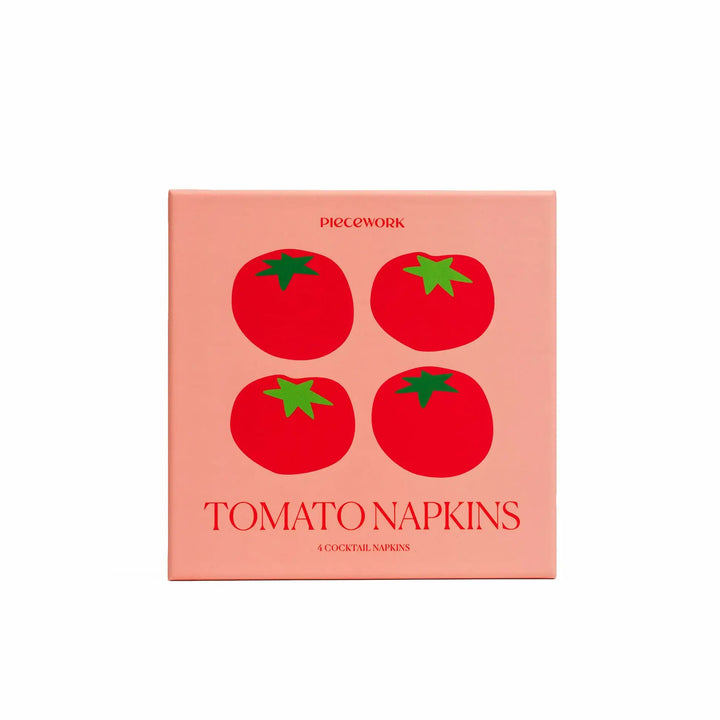 Piecework Puzzles Tomato Cocktail Napkins Set of 4