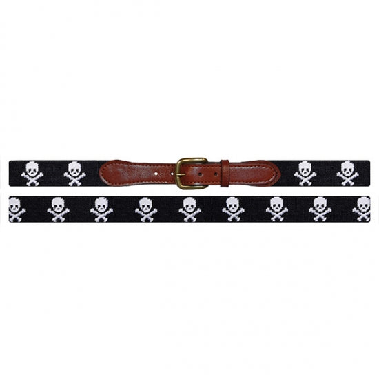 Smathers and Branson Needlepoint Belt Jolly Roger