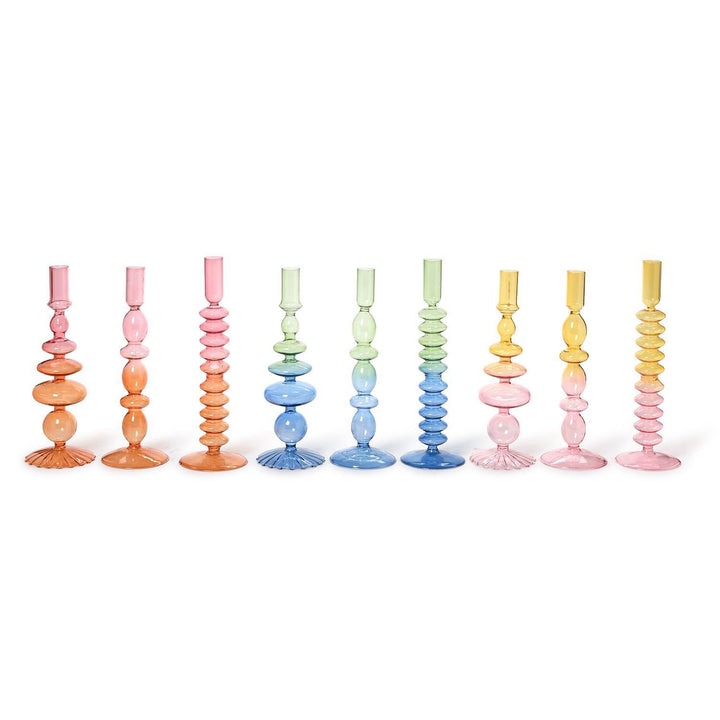 Hand-Blown Glass Ombre Candle Holder